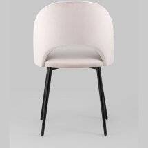 Стул Stool Group Меган велюр светло-розовый ножки металл черные