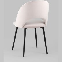 Стул Stool Group Меган велюр светло-розовый ножки металл черные