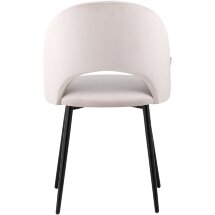 Стул Stool Group Меган велюр светло-розовый ножки металл черные
