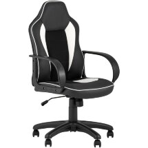 Компьютерное кресло Stool Group игровое Кратос экокожа черный/белый крестовина пластик