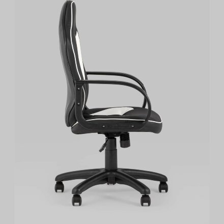 Компьютерное кресло Stool Group игровое Кратос экокожа черный/белый крестовина пластик 