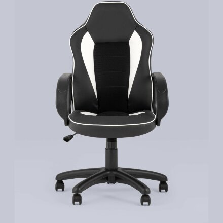 Компьютерное кресло Stool Group игровое Кратос экокожа черный/белый крестовина пластик 