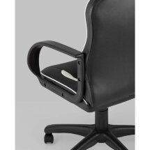 Компьютерное кресло Stool Group игровое Кратос экокожа черный/белый крестовина пластик