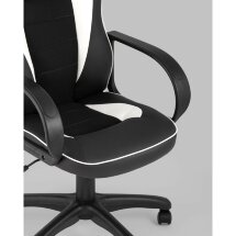 Компьютерное кресло Stool Group игровое Кратос экокожа черный/белый крестовина пластик