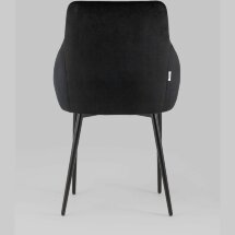 Стул Stool Group Лиам велюр черный ножки металл черные