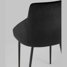 Стул Stool Group Лиам велюр черный ножки металл черные