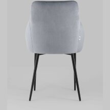 Стул Stool Group Лиам велюр серый ножки металл черные