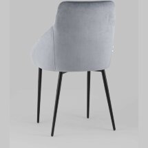 Стул Stool Group Лиам велюр серый ножки металл черные