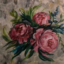 Картина &quot;Пионы&quot;, размер 40*40