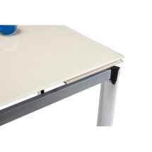 Стол стеклянный Cubo 120 бежевый