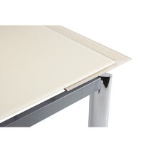 Стол стеклянный Cubo 120 бежевый