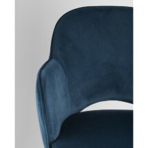 Стул Stool Group Венера сине-зеленый, мебельная ткань велюр, металлические черные ножки