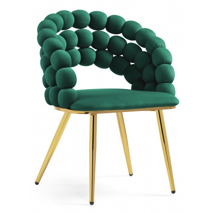 Стул на металлокаркасе Ball green / gold Стул на металлокаркасе Ball green / gold