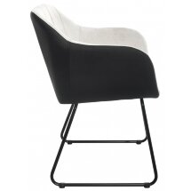 Стул на металлокаркасе Stef light grey / black