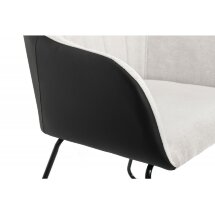 Стул на металлокаркасе Stef light grey / black