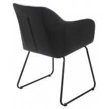 Стул на металлокаркасе Stef light grey / black