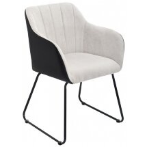 Стул на металлокаркасе Stef light grey / black