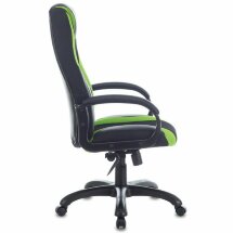 Кресло компьютерное BRABIX PREMIUM &quot;Rapid GM-102&quot;, НАГРУЗКА 180 кг, экокожа/ткань, черное/зеленое, 532419, GM-102_532419