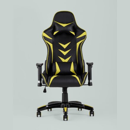 Игровое кресло Stool Group компьютерное TopChairs Corvette желтое геймерское 
