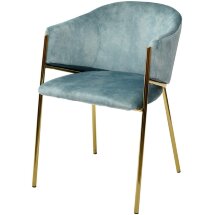 Стул DILL PK6015-16 (VBP216) античный зеленый, велюр/ золотой каркас, М-City