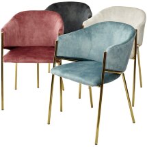 Стул DILL PK6015-16 (VBP216) античный зеленый, велюр/ золотой каркас, М-City