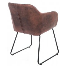 Стул на металлокаркасе Stef grey / dark red