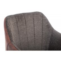 Стул на металлокаркасе Stef grey / dark red