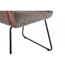 Стул на металлокаркасе Stef grey / dark red