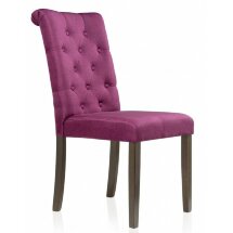 Стул деревянный Amelia dark walnut / fabric purple