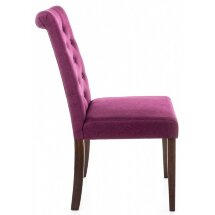 Стул деревянный Amelia dark walnut / fabric purple