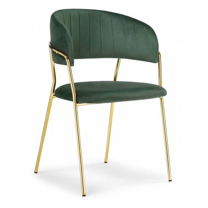 Стул на металлокаркасе Kamelia dark green / gold Стул на металлокаркасе Kamelia dark green / gold