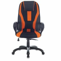 Кресло компьютерное BRABIX PREMIUM &quot;Rapid GM-102&quot;, НАГРУЗКА 180 кг, экокожа/ткань, черно/оранжевое, 532420, GM-102_532420