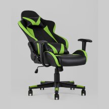 Кресло игровое TopChairs Gallardo зеленое с подушкой