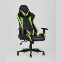 Кресло игровое TopChairs Gallardo зеленое с подушкой