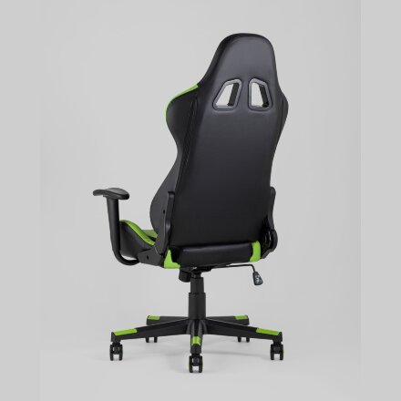 Кресло игровое TopChairs Gallardo зеленое с подушкой 