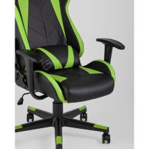 Кресло игровое TopChairs Gallardo зеленое с подушкой