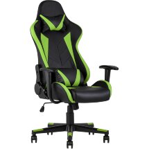 Кресло игровое TopChairs Gallardo зеленое с подушкой