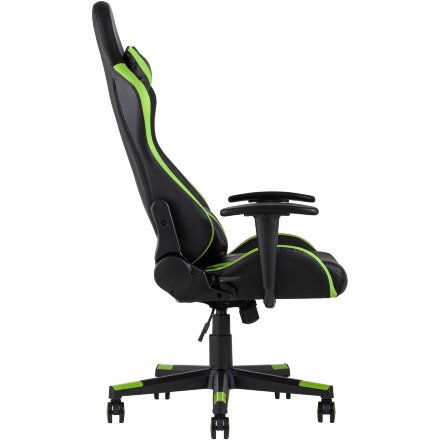 Кресло игровое TopChairs Gallardo зеленое с подушкой 