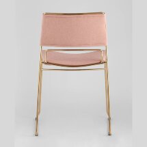 Стул Stool Group Дэйзи мягкий розовый обивка рогожка