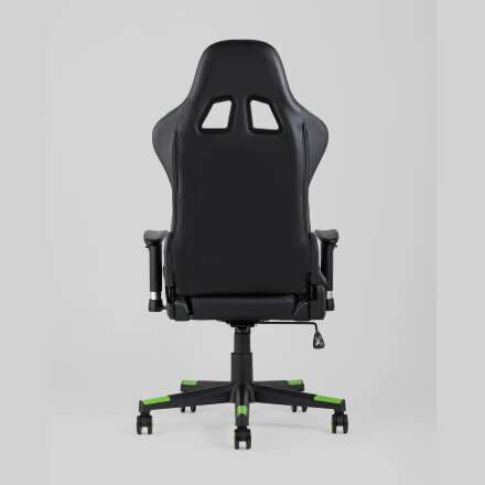 Кресло игровое TopChairs Cayenne зеленое с подушками 