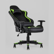 Кресло игровое TopChairs Cayenne зеленое с подушками
