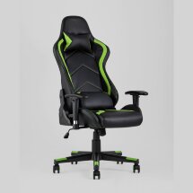 Кресло игровое TopChairs Cayenne зеленое с подушками