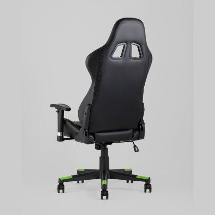 Кресло игровое TopChairs Cayenne зеленое с подушками 