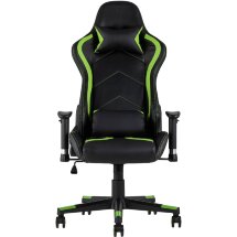 Кресло игровое TopChairs Cayenne зеленое с подушками