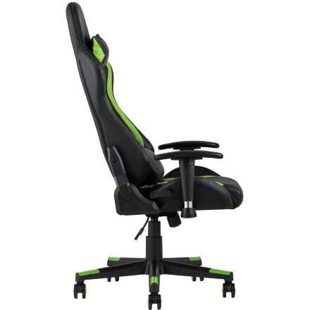 Кресло игровое TopChairs Cayenne зеленое с подушками 