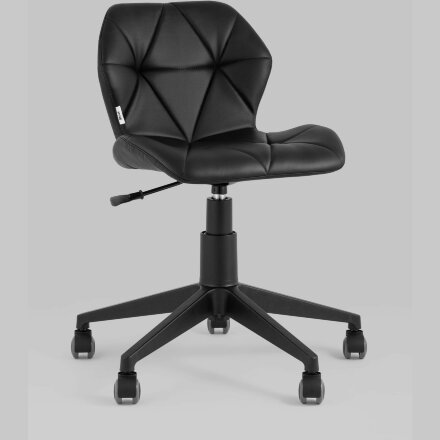 Кресло компьютерное Stool Group Эдвин экокожа черный крестовина пластик 