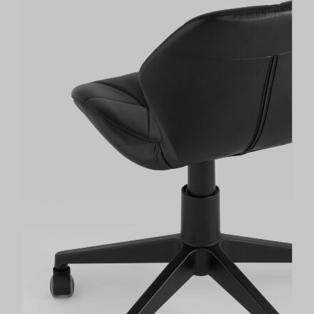 Кресло компьютерное Stool Group Эдвин экокожа черный крестовина пластик 
