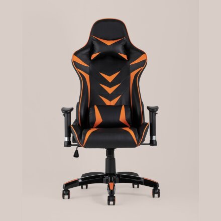 Игровое кресло Stool Group компьютерное TopChairs Corvette оранжевое геймерское 