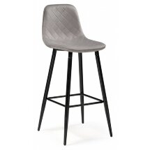 Барный стул Capri light gray / black