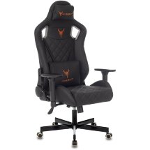 Геймерское кресло Бюрократ компьютерное игровое Knight OUTRIDER черный ромбик эко.кожа с подголов. крестовина металл